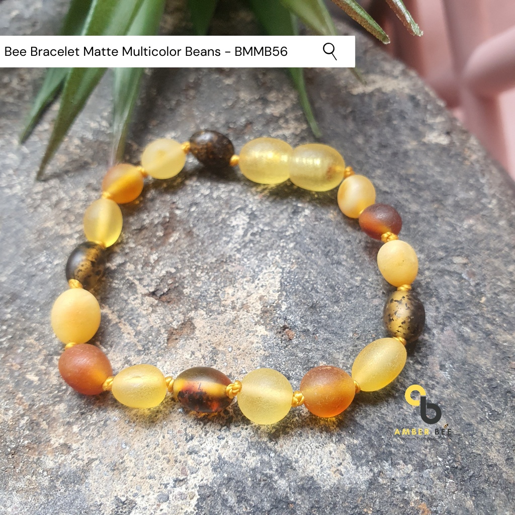 Gelang Amber TERFAVORIT Anak Premium Matte Multicolor Beans BMB56 By Amber Bee