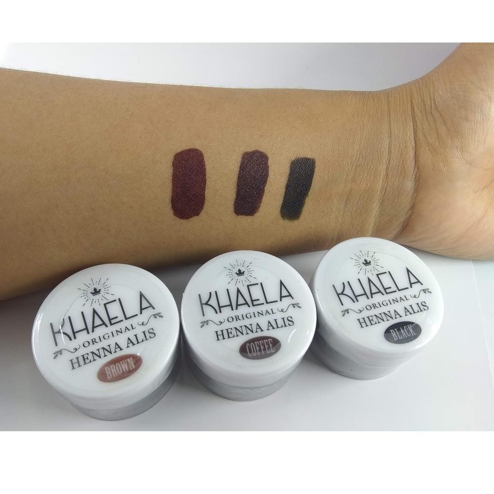 mari!! HENNA ALIS KHAELA ORIGINAL / EYEBROW HENNA / HENNA ALIS BROWN / HENNA ALIS BLACK mari!!