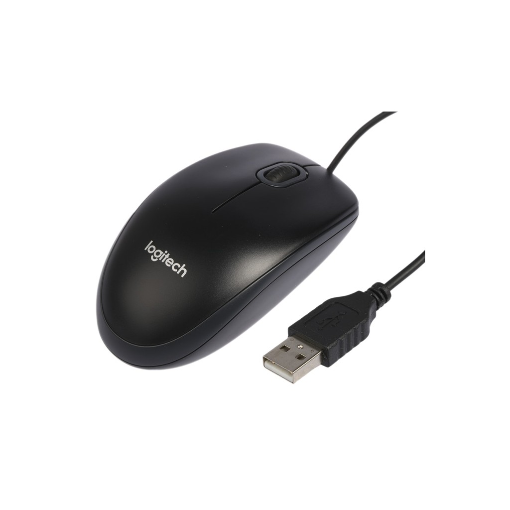 Mouse logitech wired usb 2.0 optical standard b100 - mice kabel optik optical b-100