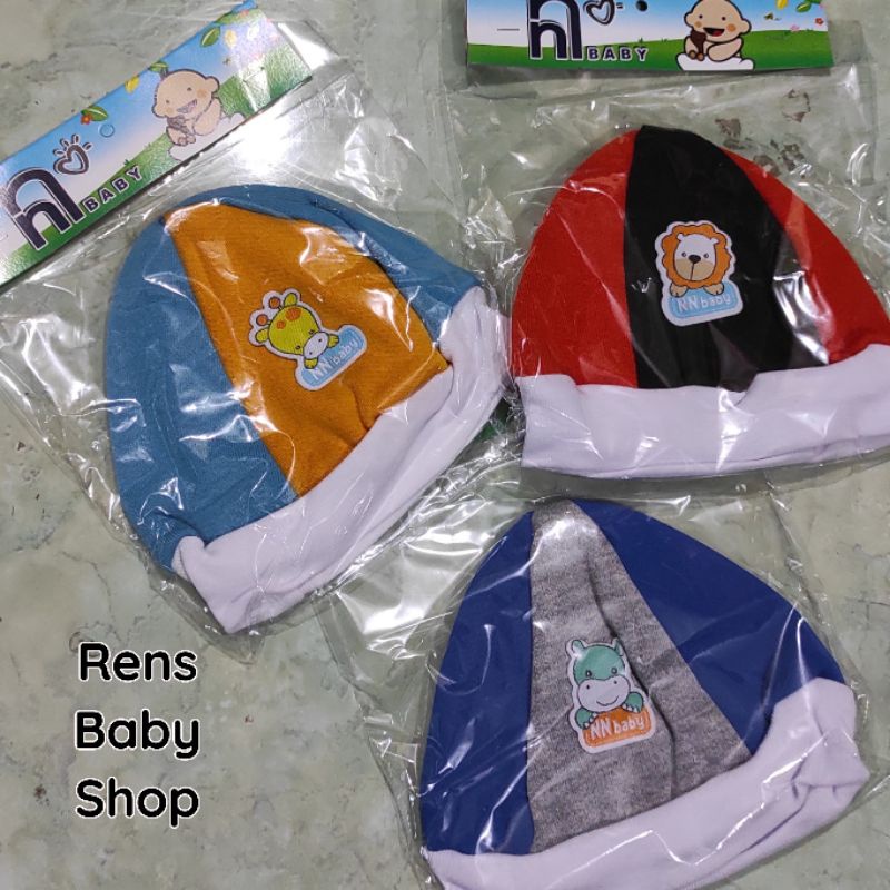 Topi bayi kupluk lembut bahan kaos NN baby