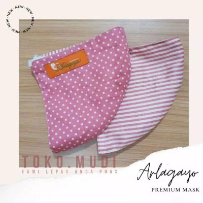 Masker Arlagayo Bolak Balik, Harga Grosir Motif Unik (1 Tali)