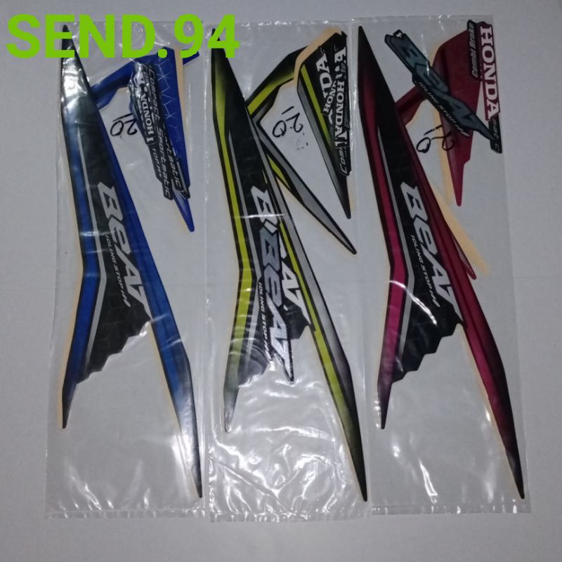 striping sticker Honda Beat fi ISS idling stop 2020