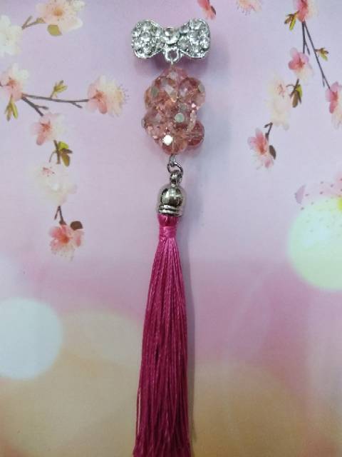 BARU !!! Bros Dagu Juntai Tassel Kristal/Bros Hijab Kekinian/bros tassel murah by TokoPelangiNicer