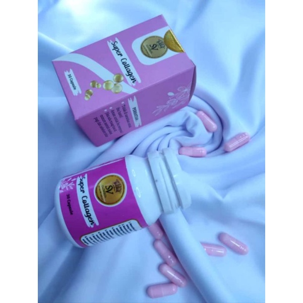 Collagen Original Pemutih Badan Dari Dalam Penghilang Flek Wajah Kusam Wanita Glowing Sv Glowskin