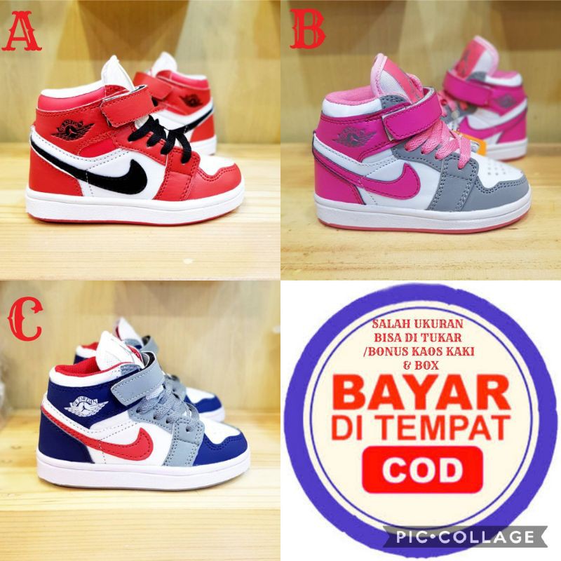 Sepatu Anak Cewek /Perempuan /Cowok/laki Nike Air Jordan 1 High Grade