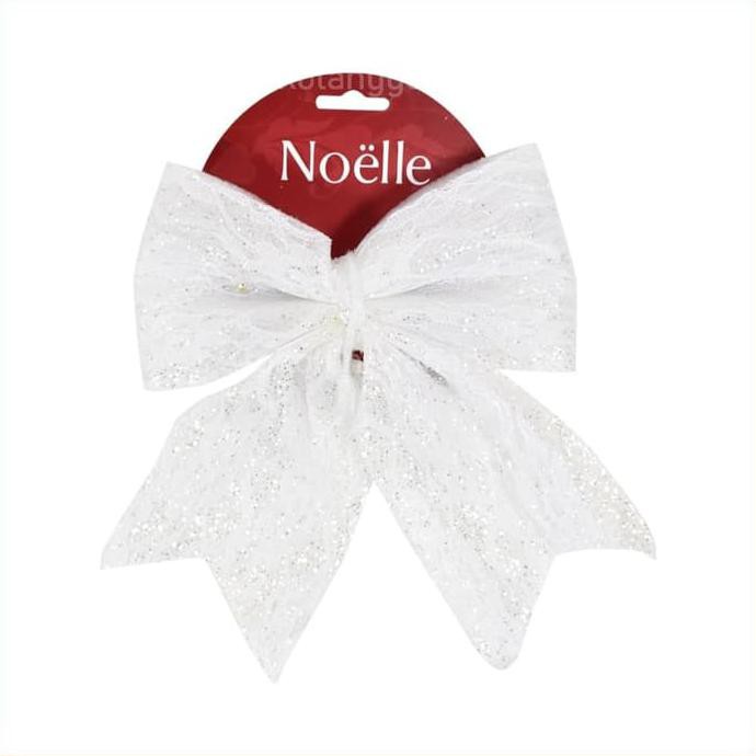 

NOELLE DEKORASI PITA NATAL GLITTER LACE 24 CM - PUTIH TERLENGKAP