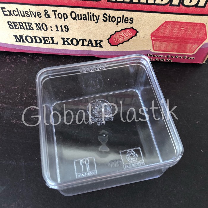 12 Pcs Dessert Box / Salad Box / Toples Nastar Kotak 250 gram Hardtop