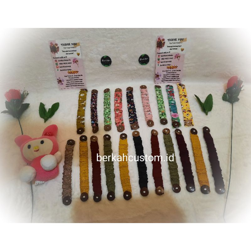 Konektor kancing kayu / Pengait masker kancing kayu