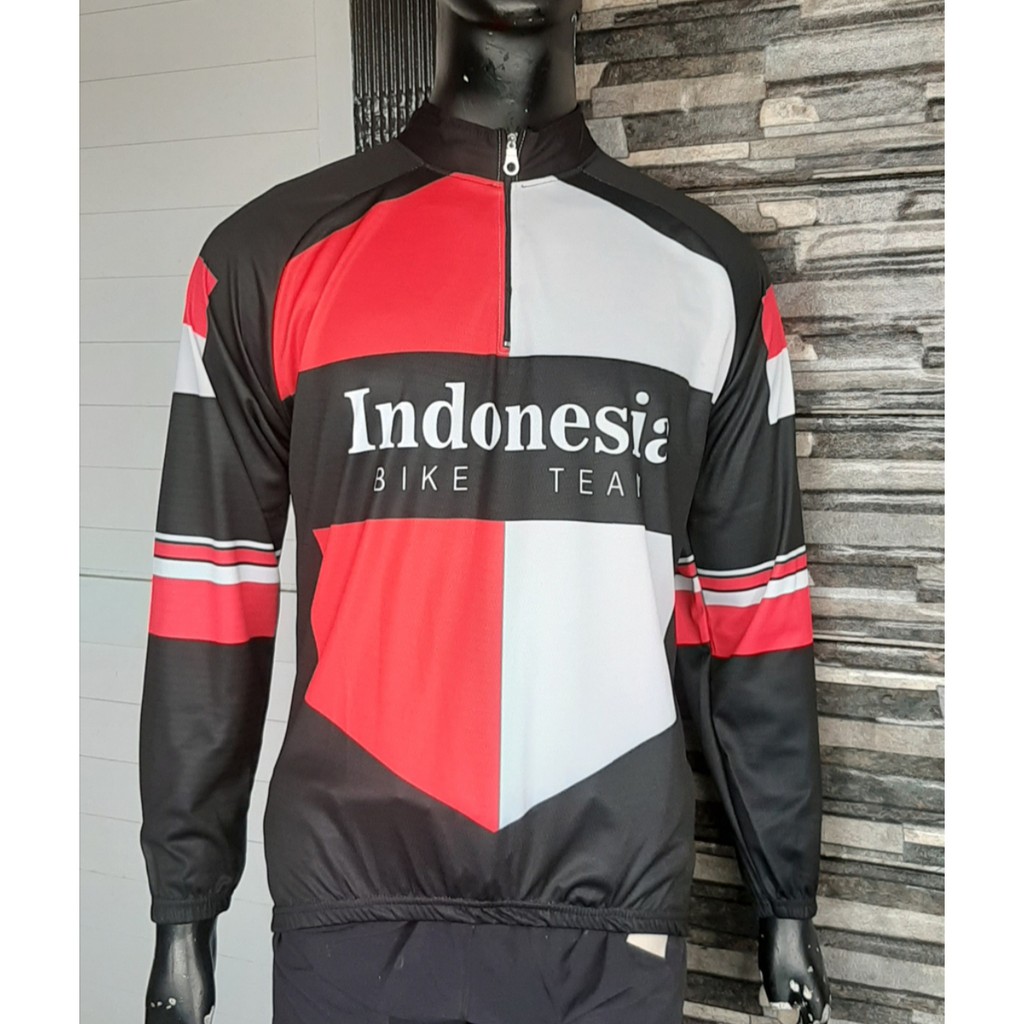 kaos jersey sepeda-baju balap sepeda indonesia panjang grade ori