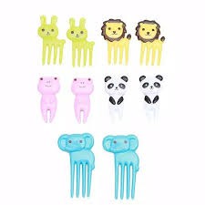 Set Isi 10 Garpu Buah Food Picks Animal Garpu Mini Bekal Makanan Anak