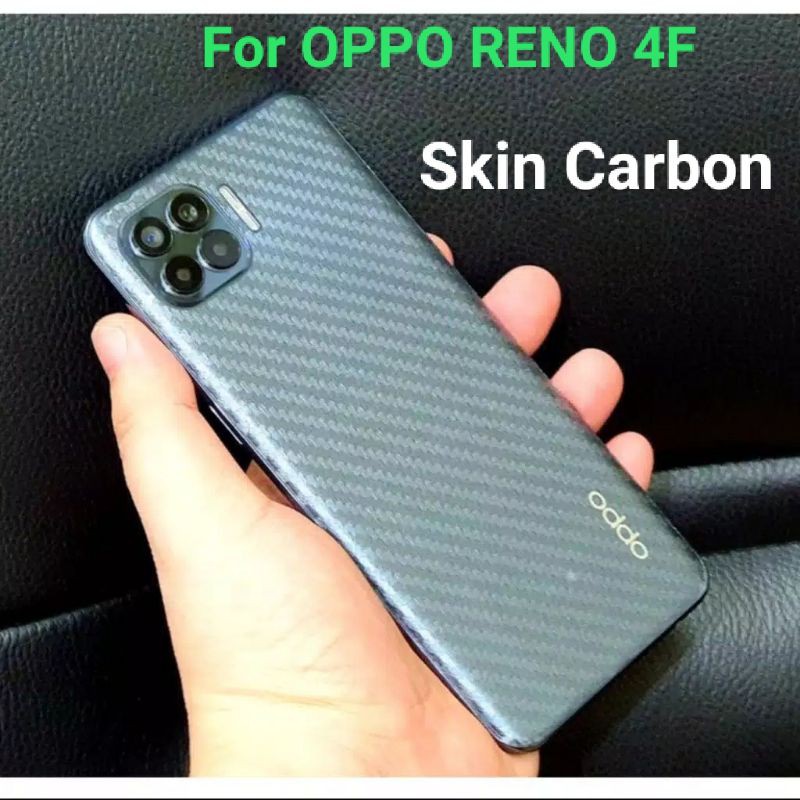 Skin Carbon Antigores belakang Hp Oppo Reno 4F new