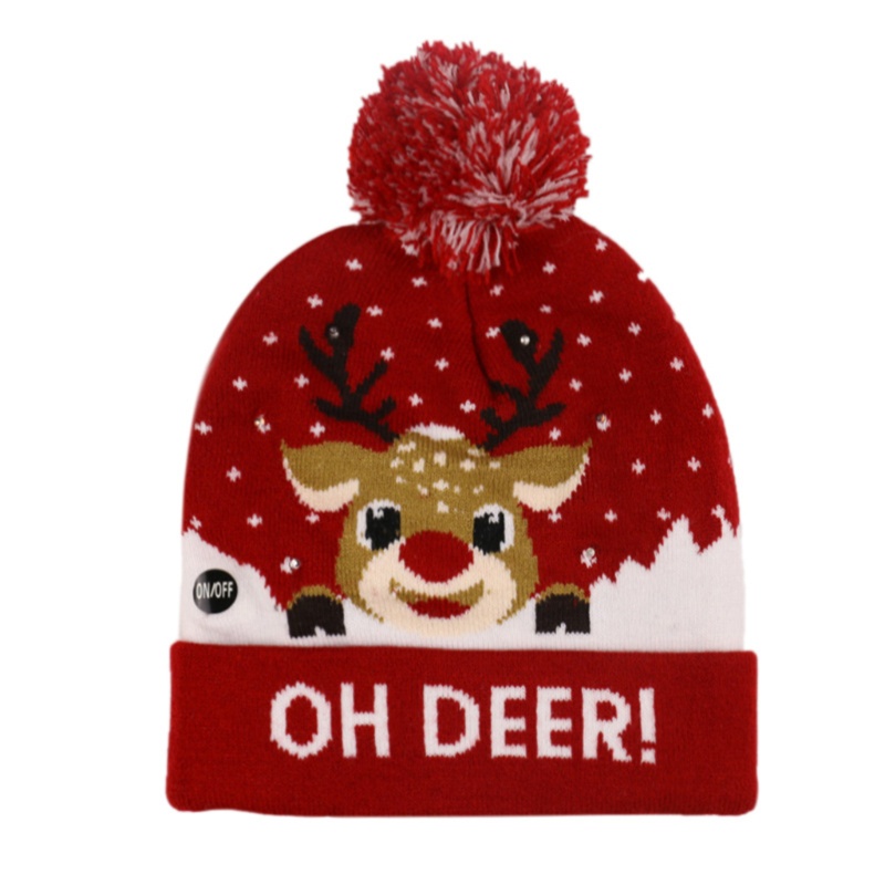 2pcs Topi Rajut Bahan Wol Desain Snowman Elk Untuk Pesta Natal