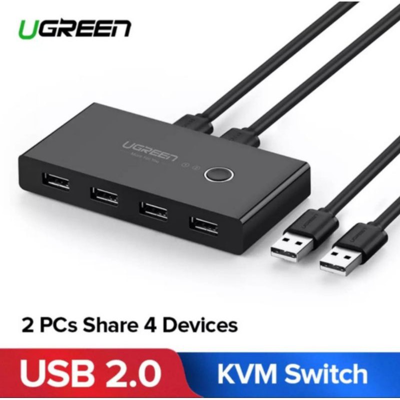 Ugreen USB Share Switch Selector 4 Usb - Ugreen Switch Selector Share 4 Port Hub Berbagi 2 Komputer