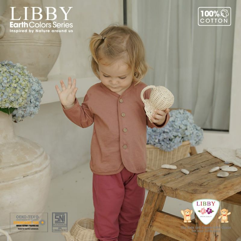 LIBBY (1stel) COMFY SET - PANJANG / Stelan Baju Bayi PANJANG (0-12bulan)