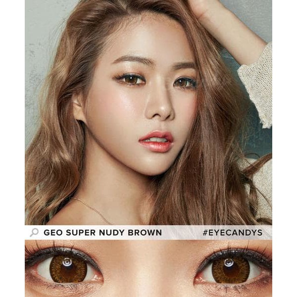 Softlens Geo Super Nudy Brown - Soflens Coklat Natural