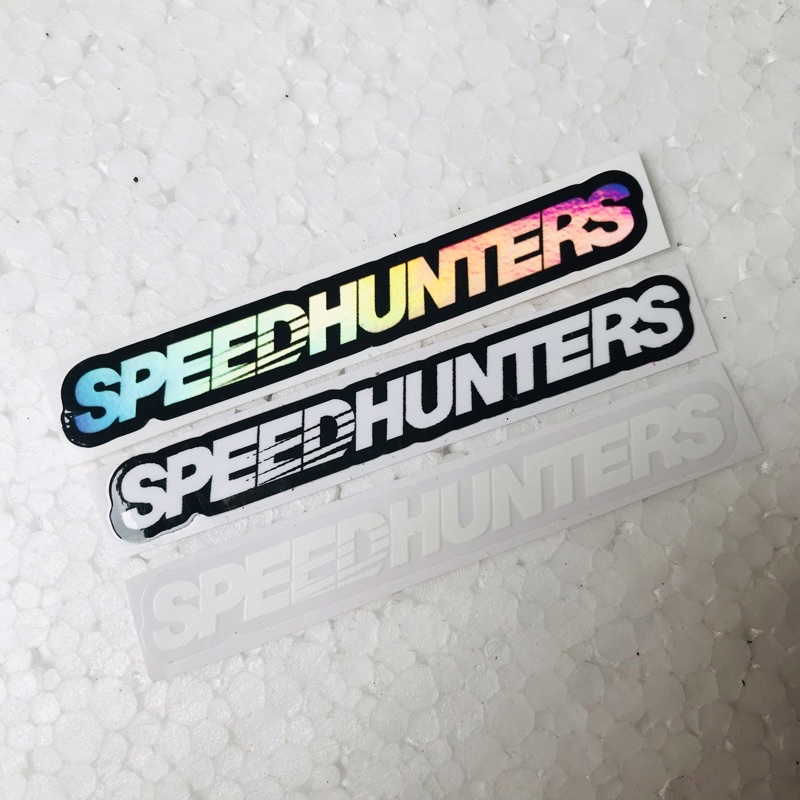 

Sticker Speedhunter Hologram dan Orajet Laminasi Glossy