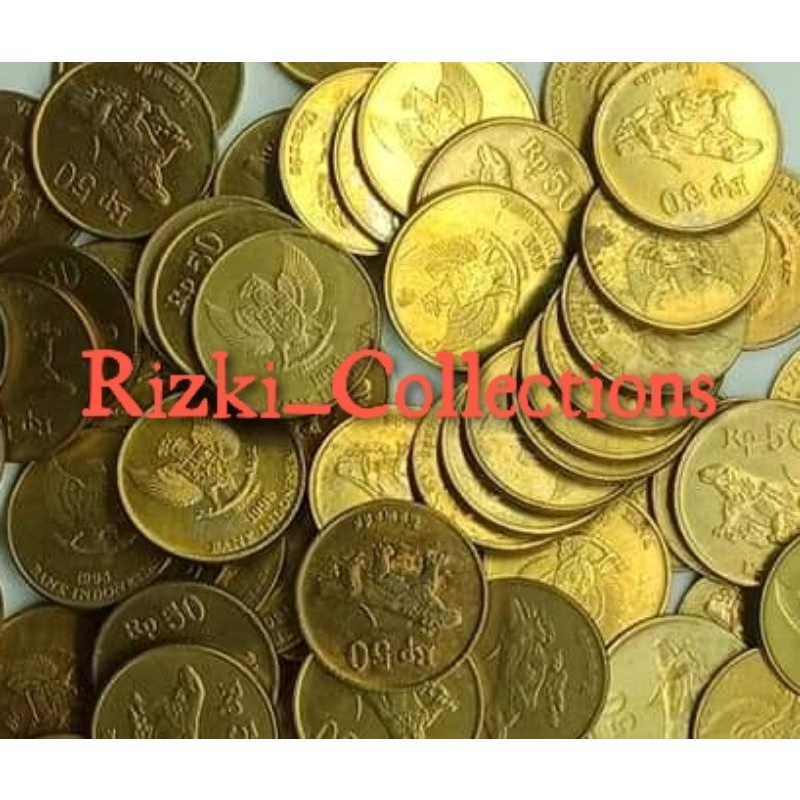 uang kuno Koin 50 rupiah komodo