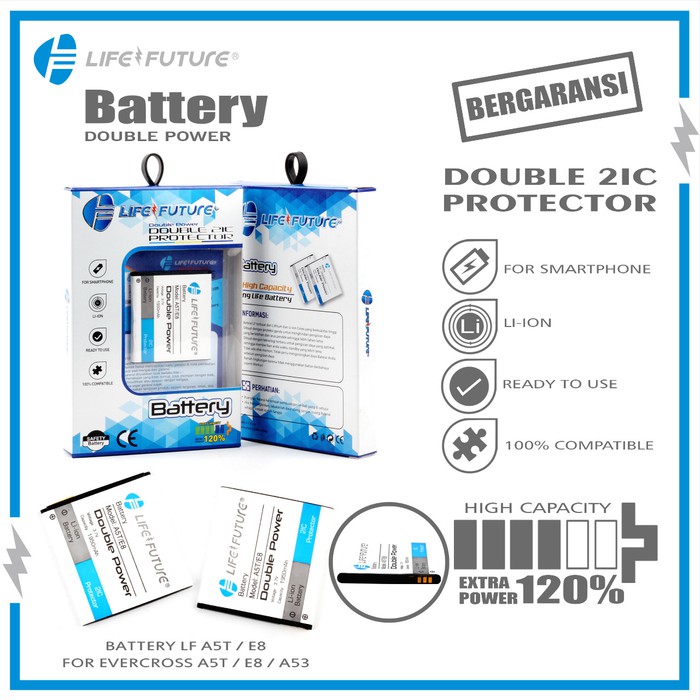 BATRAI - BATTERY - BATERAI - BATRE LF EVERCOSS A5T / E8 / A53