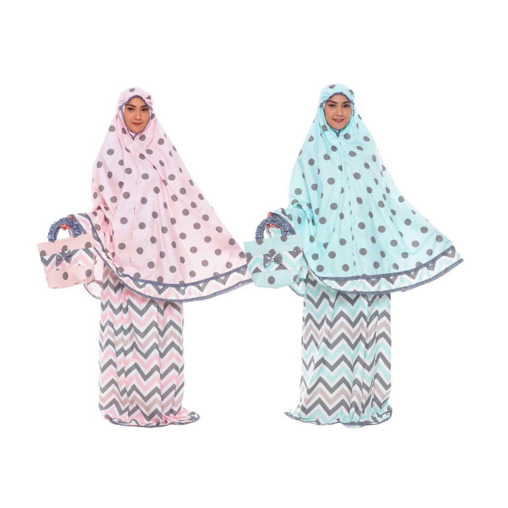 Mukena Set Dewasa Renda Motif Polkadot - Fareen