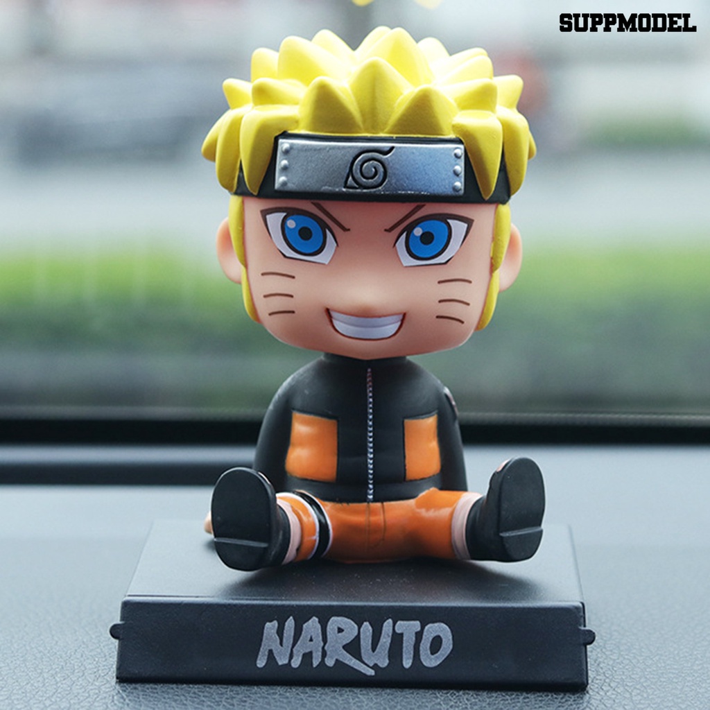 Mainan Action Figure Model Kartun Anime Uzumaki Naruto Kepala Bergoyang Untuk Ornamen Mobil