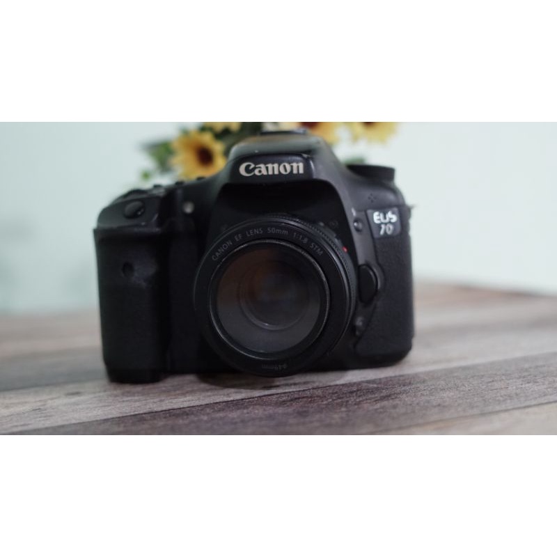 [Rekomendasi Shopee] Kamera Dslr Canon 7D Kit Fix Second Mulus Camera Digital Semipro Terbaik Siap Pakai-Lensa Fix STM