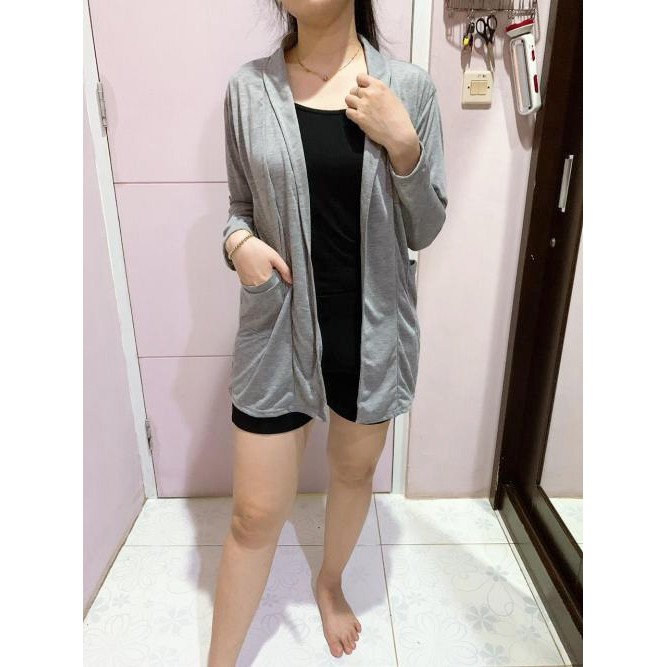 VISION ONLINE-CARDIGAN PANJANG WANITA MURAH POLOS/KOREAN STYLE/KEKINIAN/COD/LUCU/TERBARU 2021