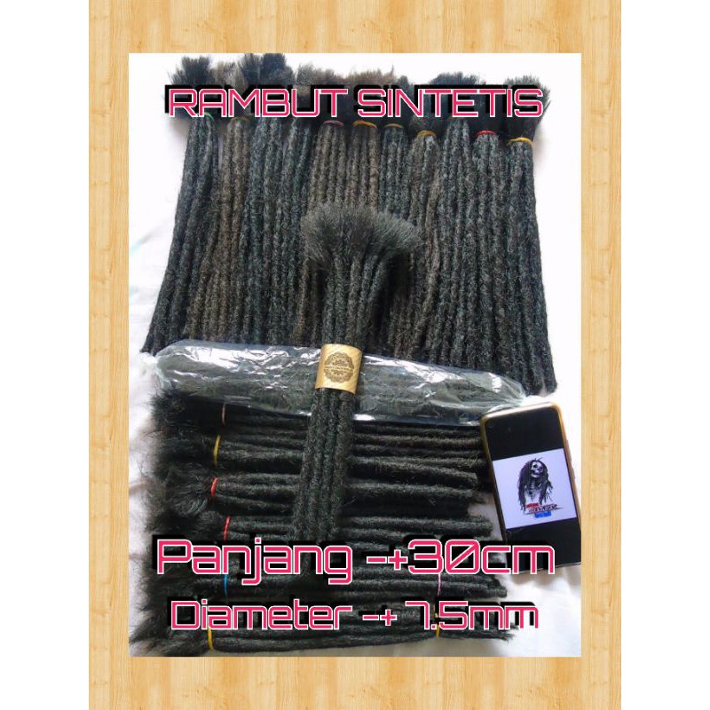 Rambut Gimbal 30cm / Dreadlock Dread Lock / Dreadlocks / Rambut Sambungan Sintetik Sintetis