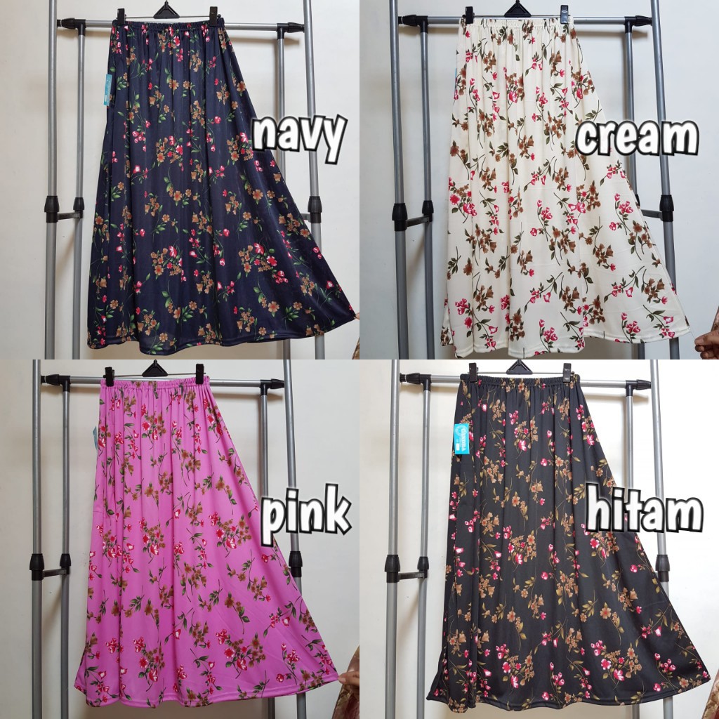 [Ada Saku] Maxi Skirt Motif / Rok Panjang HYGET Wanita Dewasa