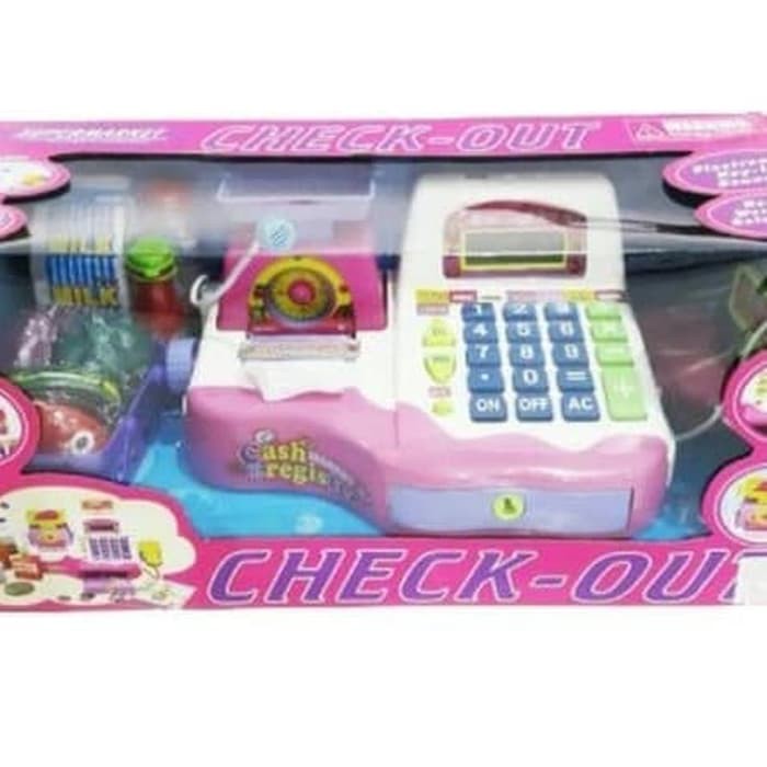 Promo kasir  chek out mainan  mesin kasir  cash register 