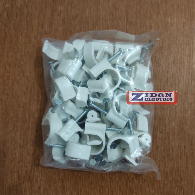 Klem Kabel Paku Beton No 12 / Cable Clip Ukuran 12mm