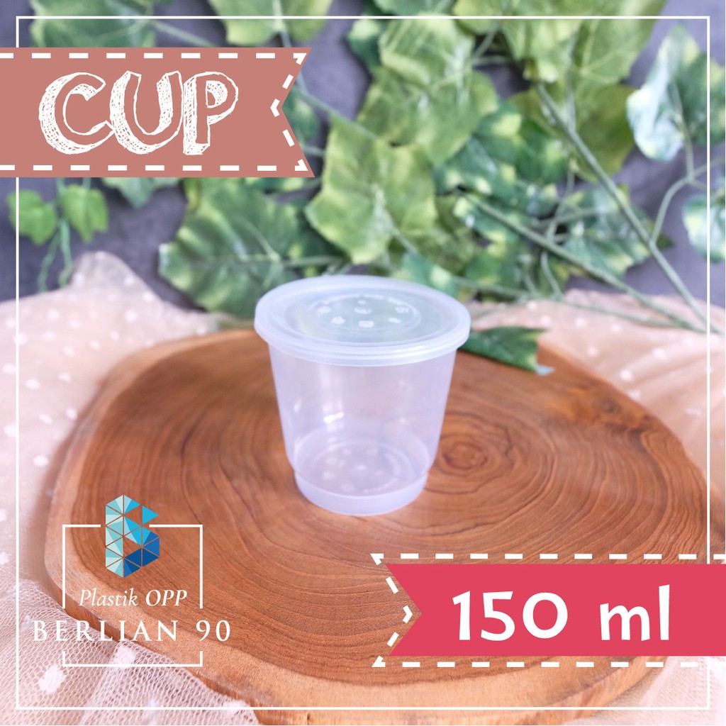 Thinwall Cup Pudding 150 ml / Thinwall Plastik Cup Sambal Catering Termurah / Cup Saos Kecil