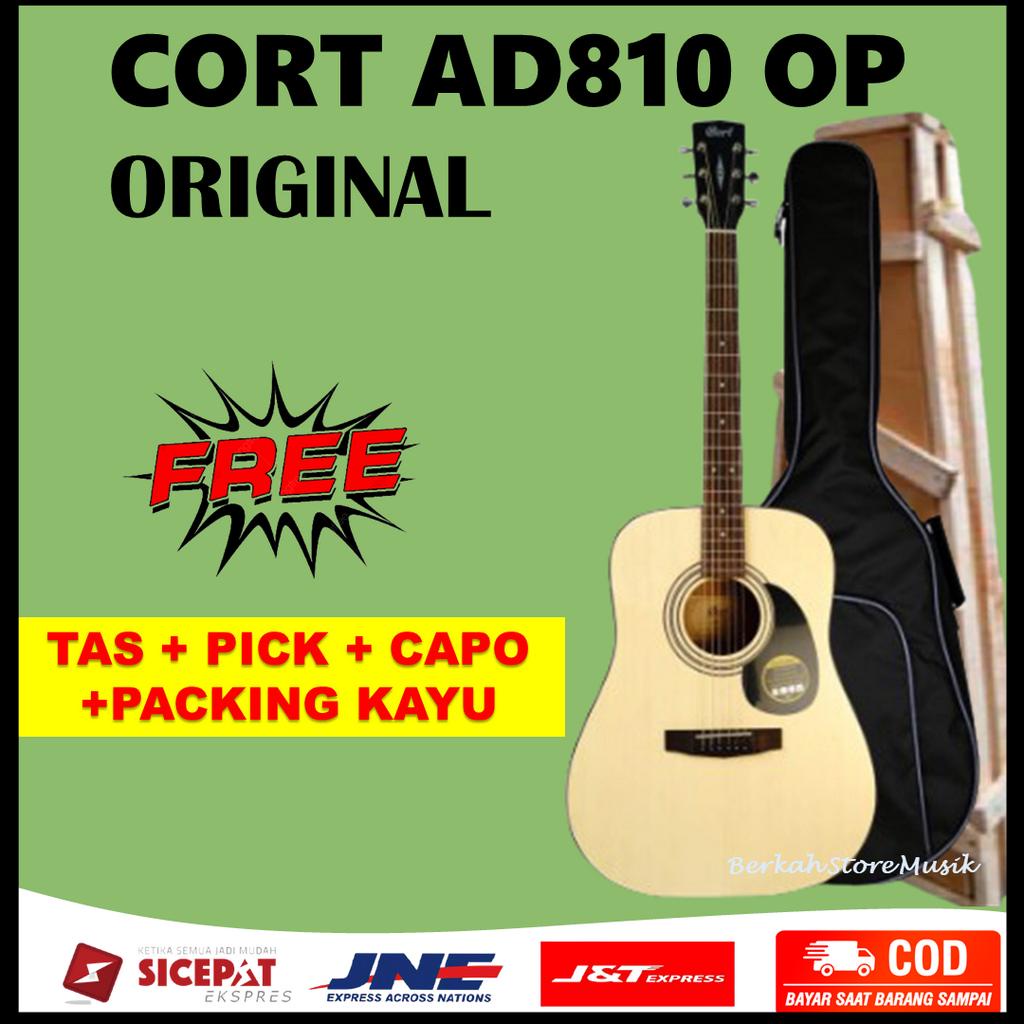 SM- Gitar Cort AD810 ORIGINAL Akustik Elektrik Listrik Cort Murah Jumbo Senar String Tunner HSY 400