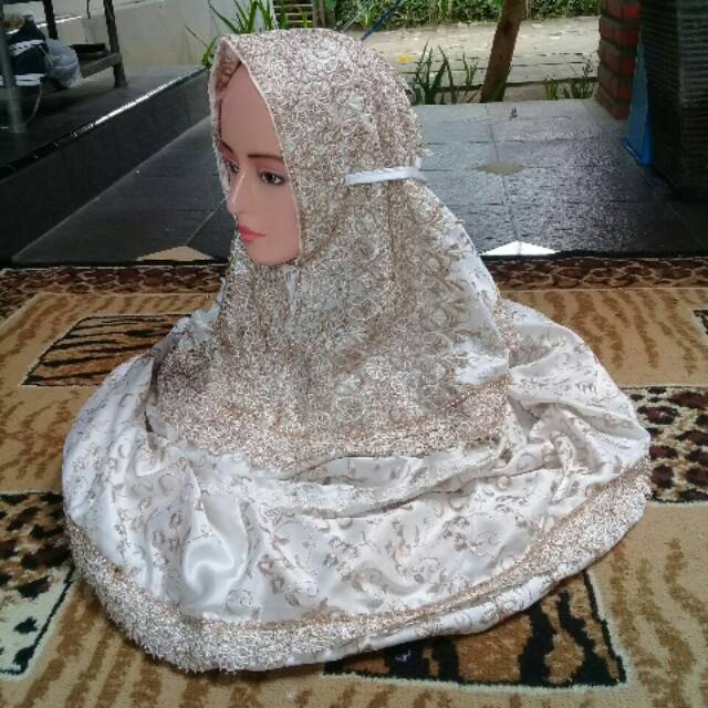 Mukena Sutra Jepang terusan & potongan  bordir kualitas premium harga murah untuk mahar pernikahan