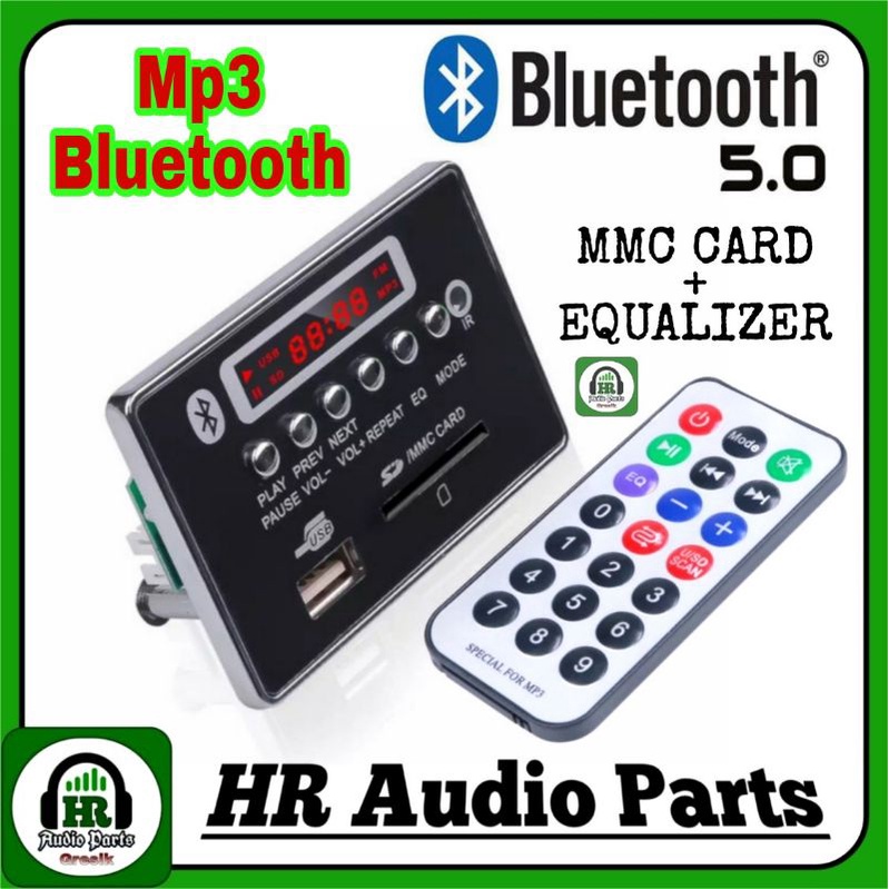 Kit Modul Mp3 Stereo Bluetooth USB Radio FM MMC Card + Equalizer