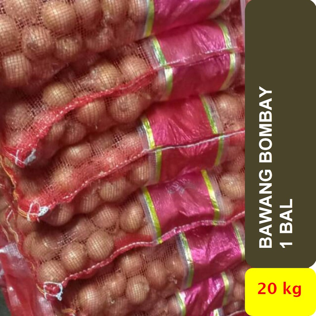 

Bawang Bombay Segar kemasan bal 20 kg