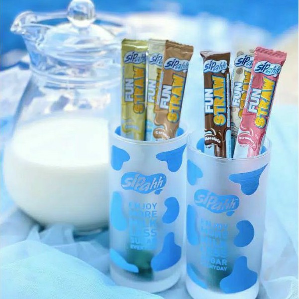 Sipahh Fun Straw pack 1's / sedotan susu unik pemberi rasa Sipah