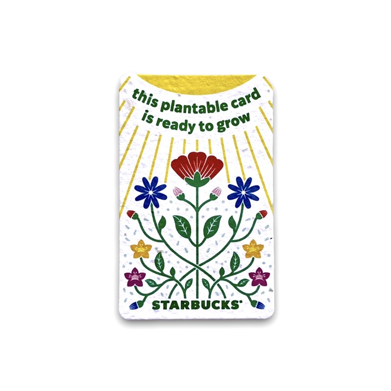 Plantable Starbucks Card 2022 Kartu Earth Day USPaper Ready to Grow