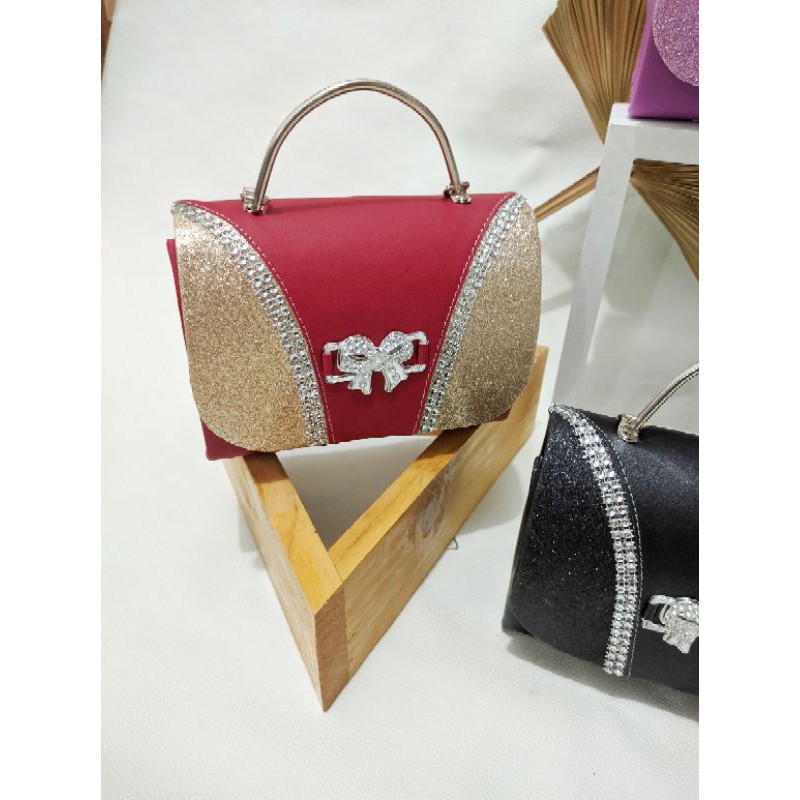 [BISA COD] Tas pesta AMANDA tas kondangan mewah elegan ukuran 18×7×13 cm tas kondangan murah subsidi