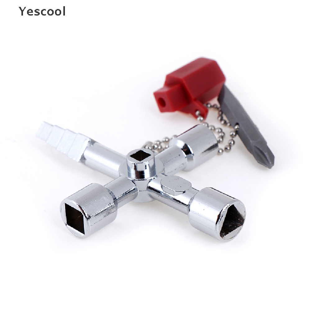 Yescool 5 in 1 Kunci Palang universal Bentuk Persegisegitiga Untuk Lemari Lift Listrik
