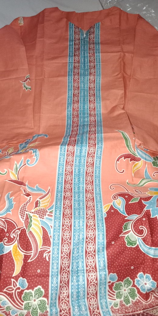 Tunik Batik Gempi Liliy Peach S M L Xl Xxl Jumbo Bisa Couple