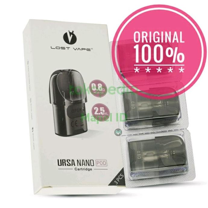 catridge ursa baby nano  0 8   1 0 ohm  2 5ml authentic
