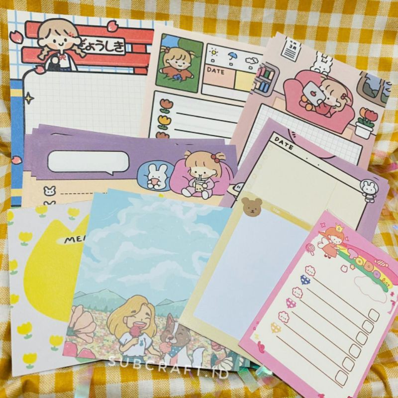 

memo pad set lucu/ memo pad set gaya korea