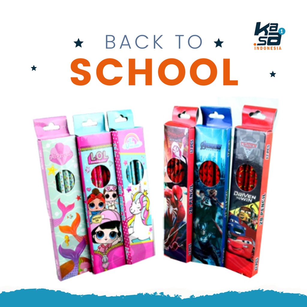 

4 PCS Pensil Serut Mekanik Karakter Anak Laki-laki dan Perempuan 2mm