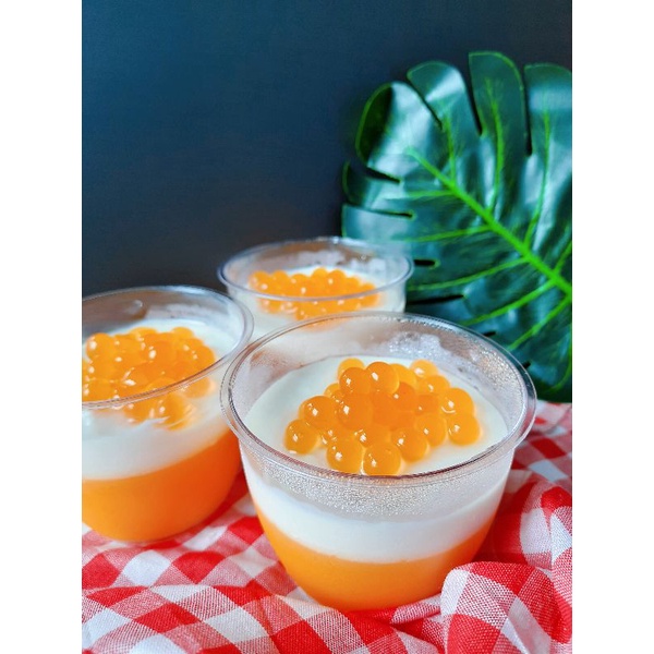 

Puding rasa Mangga Popping Boba