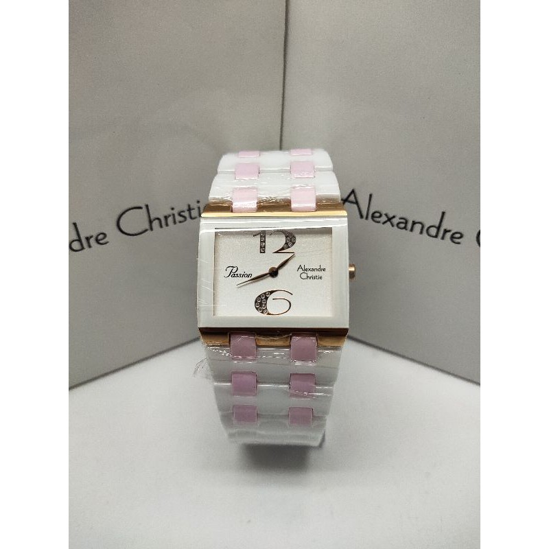 Jam tangan wanita Keramik Alexandre Christie AC 2562 LH