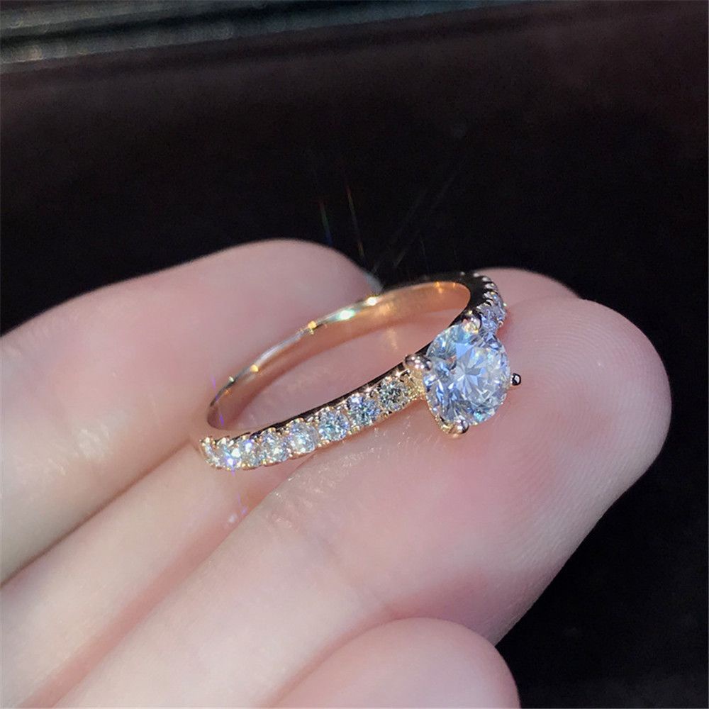 Cincin Kristal Zircon Desain Cakar Untuk Wanita