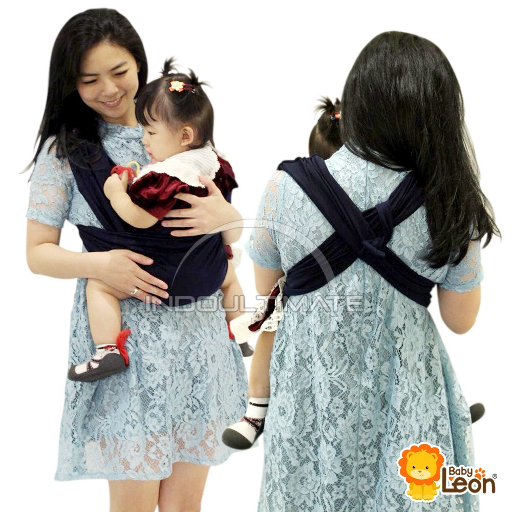 BABY LEON Gendongan Bayi Kaos BY-56 NAVY / gendongan bayi kaos geos baby 2in1 gendongan kaos 2in1