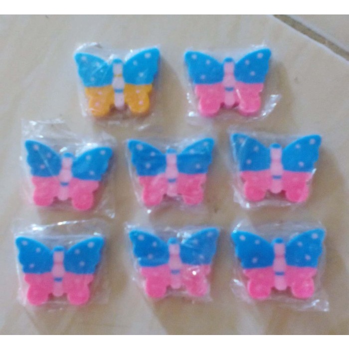 

125 Buah Penghapus Pensil Kupu Kupu Fancy Pencil Eraser Butterfly