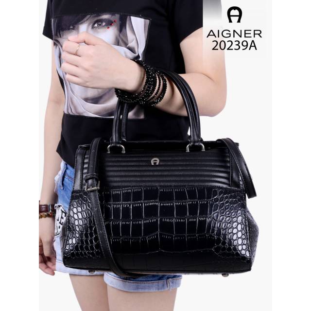 AIGnER (20239A)#12 hand bag wanita tas kantor cewek import batam grosir