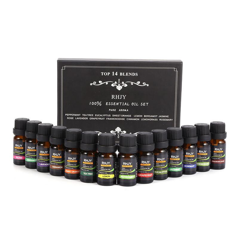 [14pcs x 10ml] RHJY Set Essential Fragrance Oils Aromatherapy